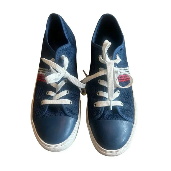 Tommy Hilfiger Lev Sneaker Tennis Shoes Navy Red White Casual Size 9.5 Women's - Picture 2 of 13